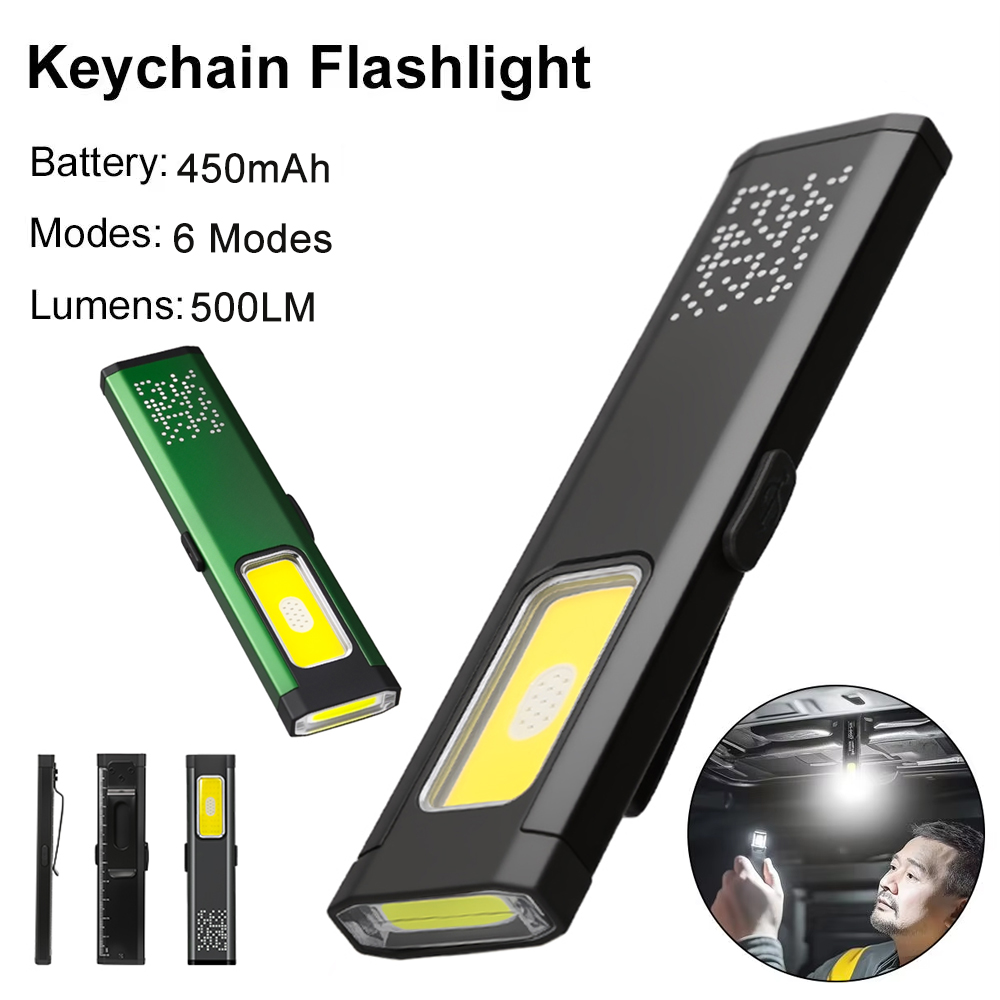Outdoor Lighting Types - ミニポータブル充電式LED懐中電灯、防水屋外作業用ポケット懐中電灯、磁気グリップ付き、コンパクトLED懐中電灯
