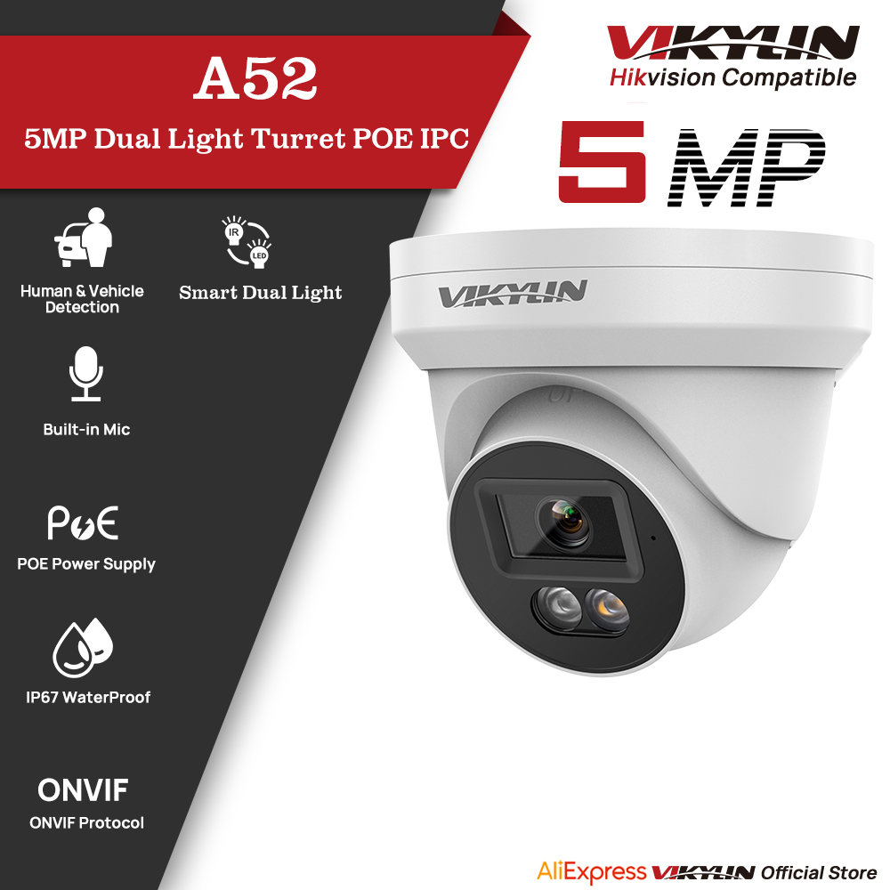 Outdoor Lighting Mains Powered - VIKYLIN 5MP IP セキュリティカメラ デュアルスマートライトオーディオ Poe