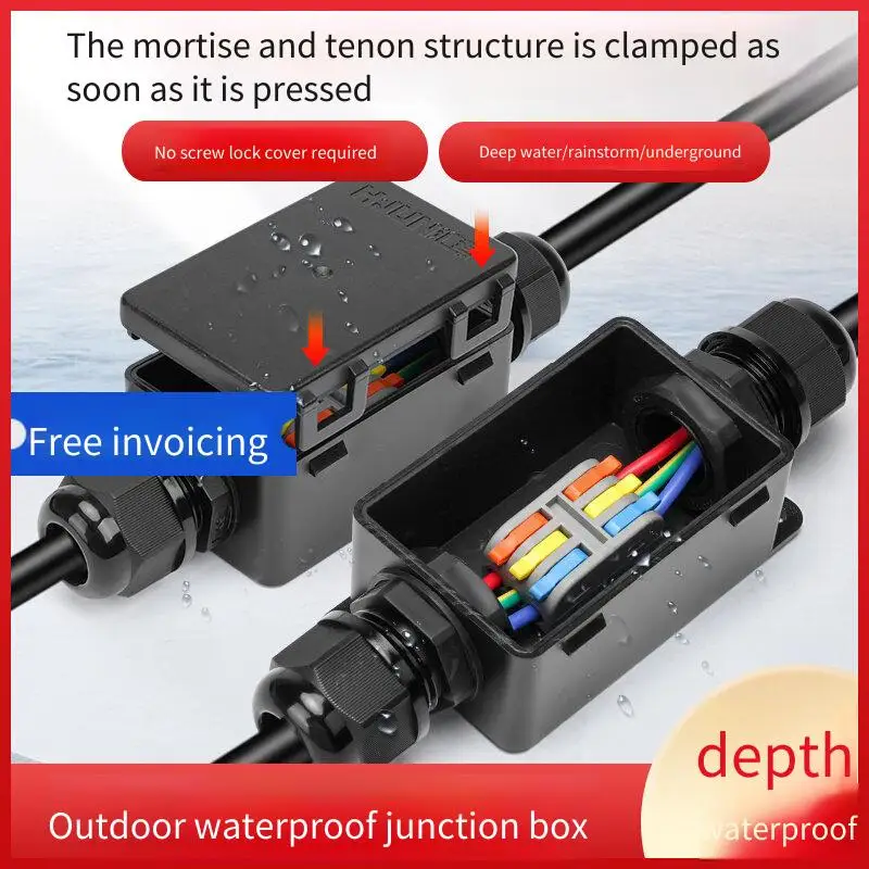 Outdoor Lighting Junction - 屋外防水ケーブル端子台コネクタ街路灯ジャンクションボックス照明用2入力2出力端子台