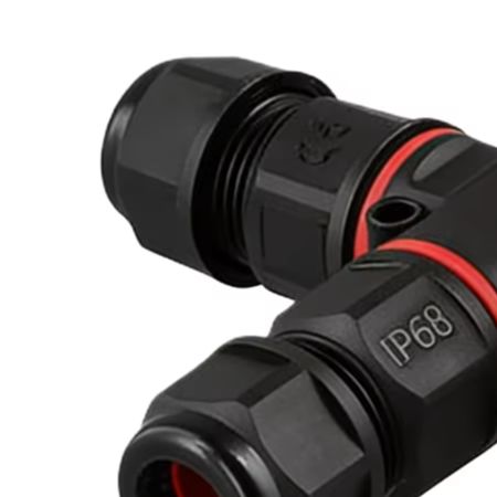 Outdoor Lighting Junction - 5個入り IP68防水 3ピン T型ケーブルコネクタ ジャンクションボックス 0.5-2.5mm²ワイヤー用