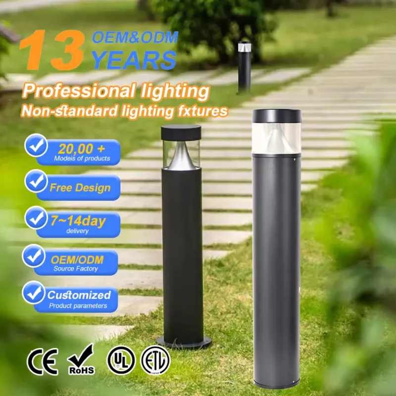 Bollard Light Garden - 3/7/12W モダンアルミ製LEDボラードライト 防水IP65 屋外庭園景観照明用