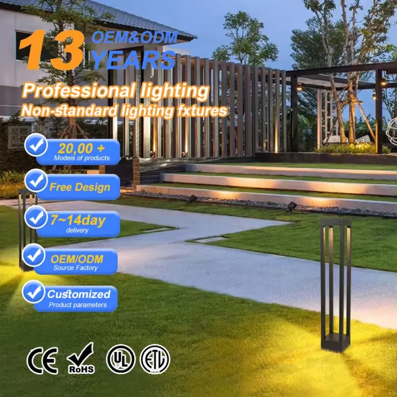Bollard Light Garden - COBチップLEDボラードライトIP65防水AC電源屋外ガーデン景観芝生ランプ（庭園・芝生照明用）