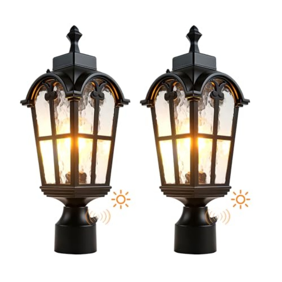 Outdoor Lighting Waterproof - センサー屋外ポストライト防水ポストライト器具屋外防錆防水エクステリアランプポスト照明フロントドア用