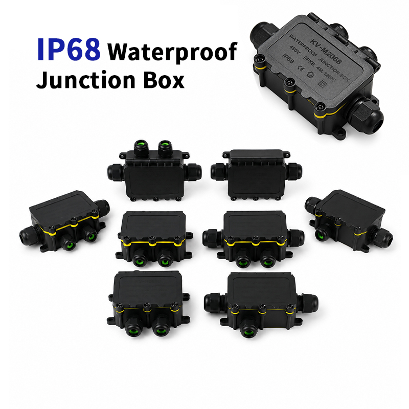 Outdoor Lighting Junction - IP68防水ジャンクションボックス 2-8ウェイ 6極電気ケーブルコネクタ 32A 450V PA66