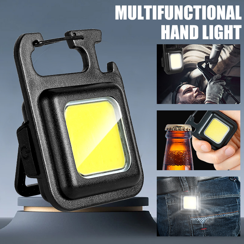 Outdoor Lighting Types - 超高輝度で便利な携帯用ミニCOBキーホルダー懐中電灯、充電式緊急作業灯、マグネット付きアウトドアキャンプライト