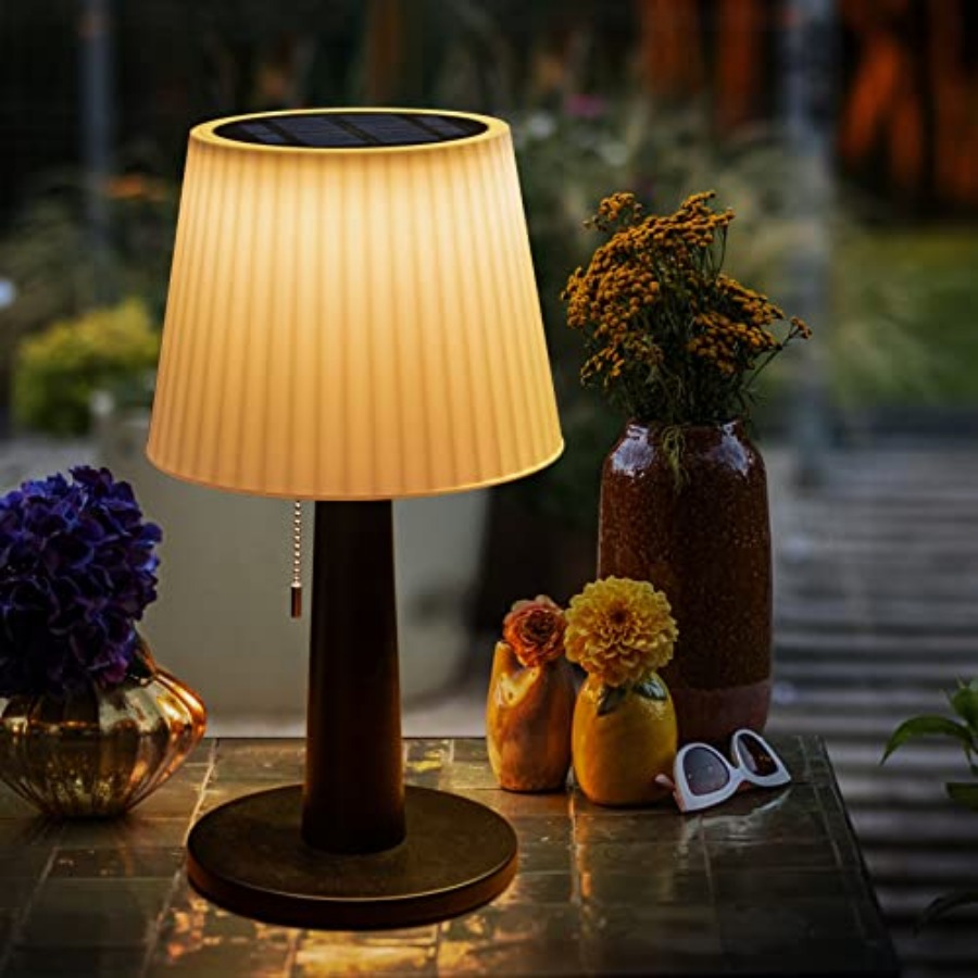 Outdoor Lighting Waterproof - ソーラーテーブルランプ 屋外/屋内用 - 母の日ギフト 3つの照明モード 4000mAh