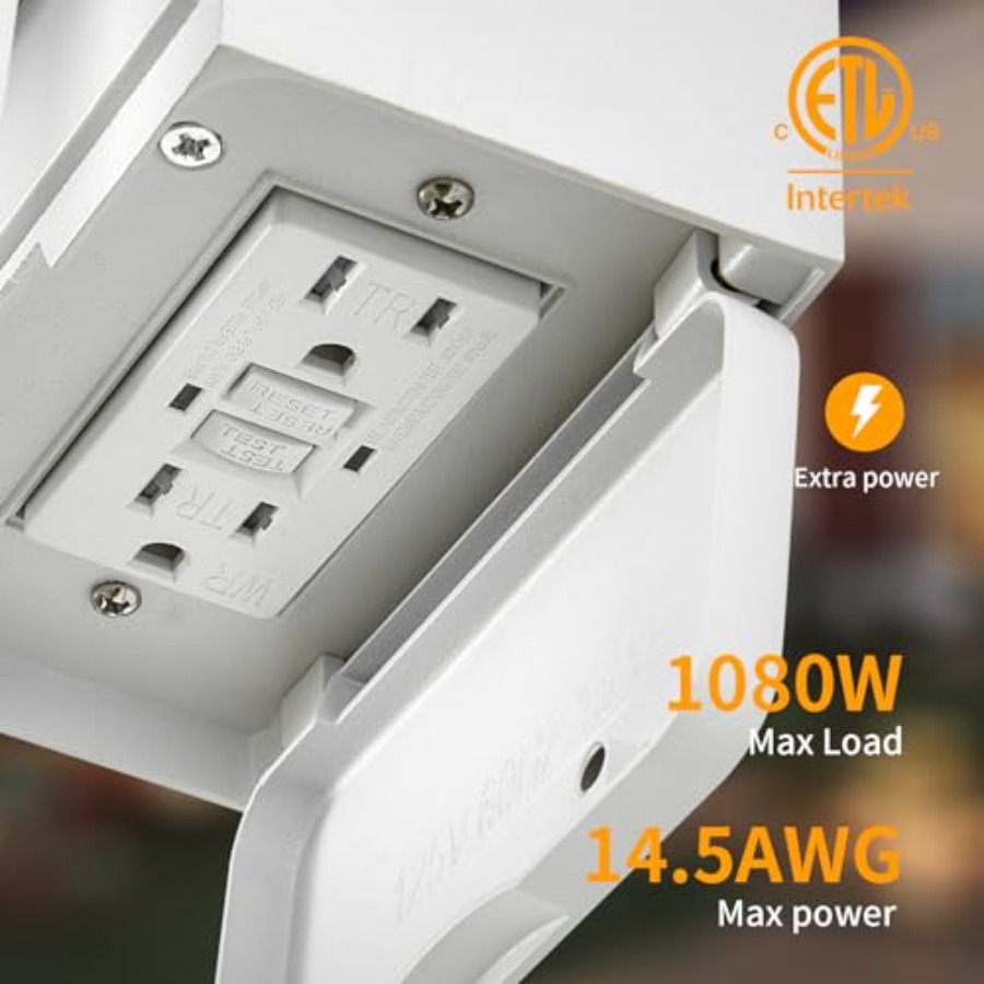 GFCIコンセント付きポーチライト、夕暮れから夜明けまで点灯 - Outdoor Lighting No Outlet のレビューと価格