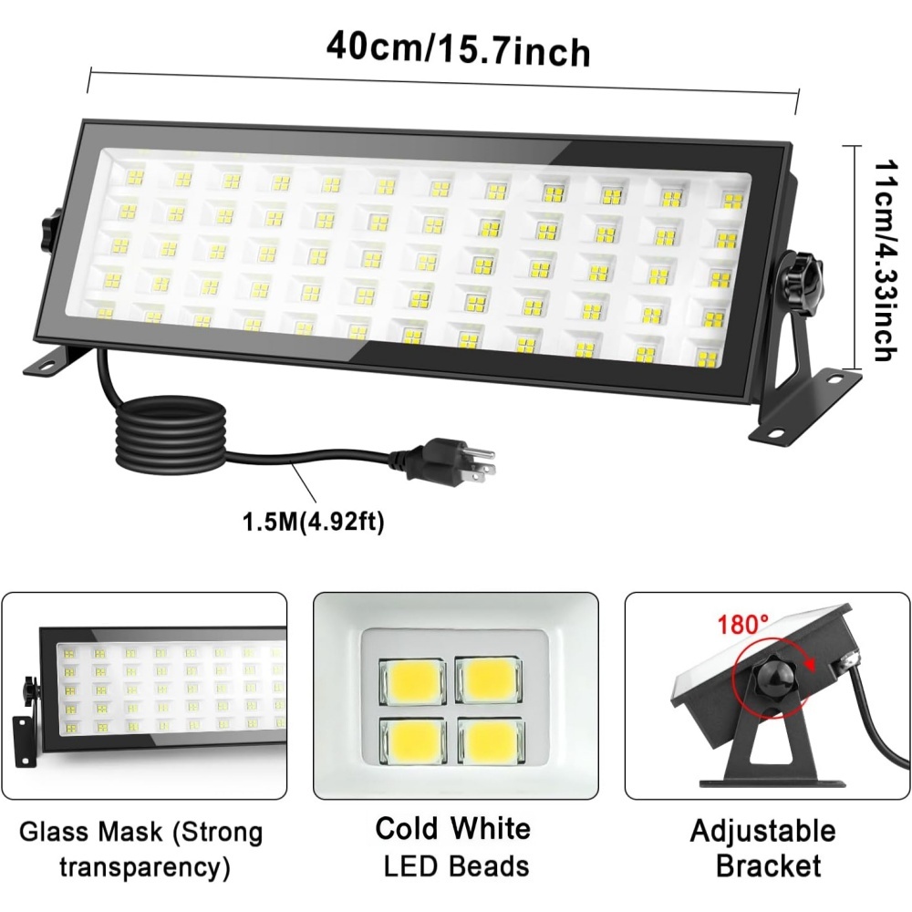 LEDショップライト、144W 12000LM 6000K  - Outdoor Lighting No Outlet のレビューと価格