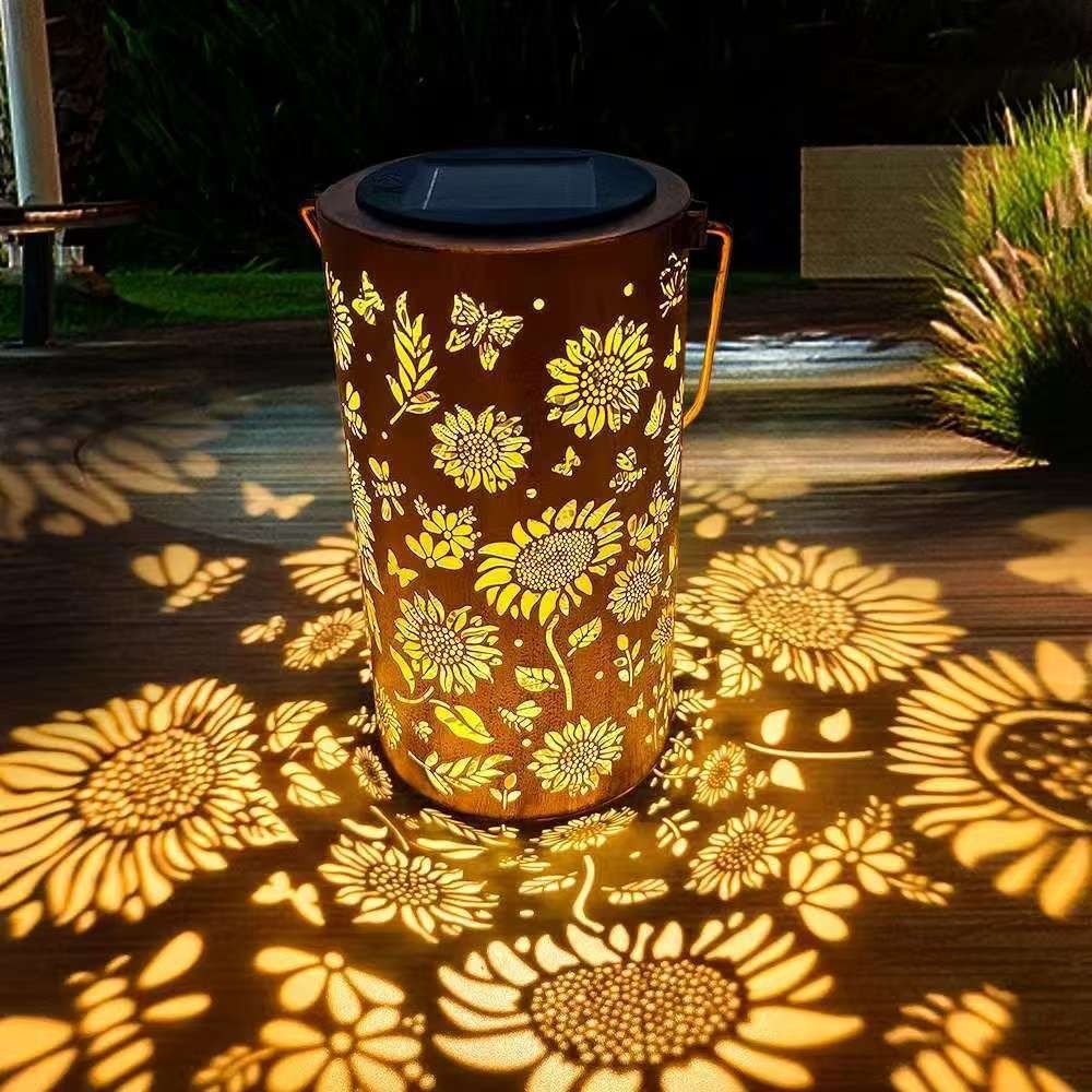 ひまわりライトとシャドウライト防水屋外ライトソーラーパワーで - Bollard Light Garden のレビューと価格