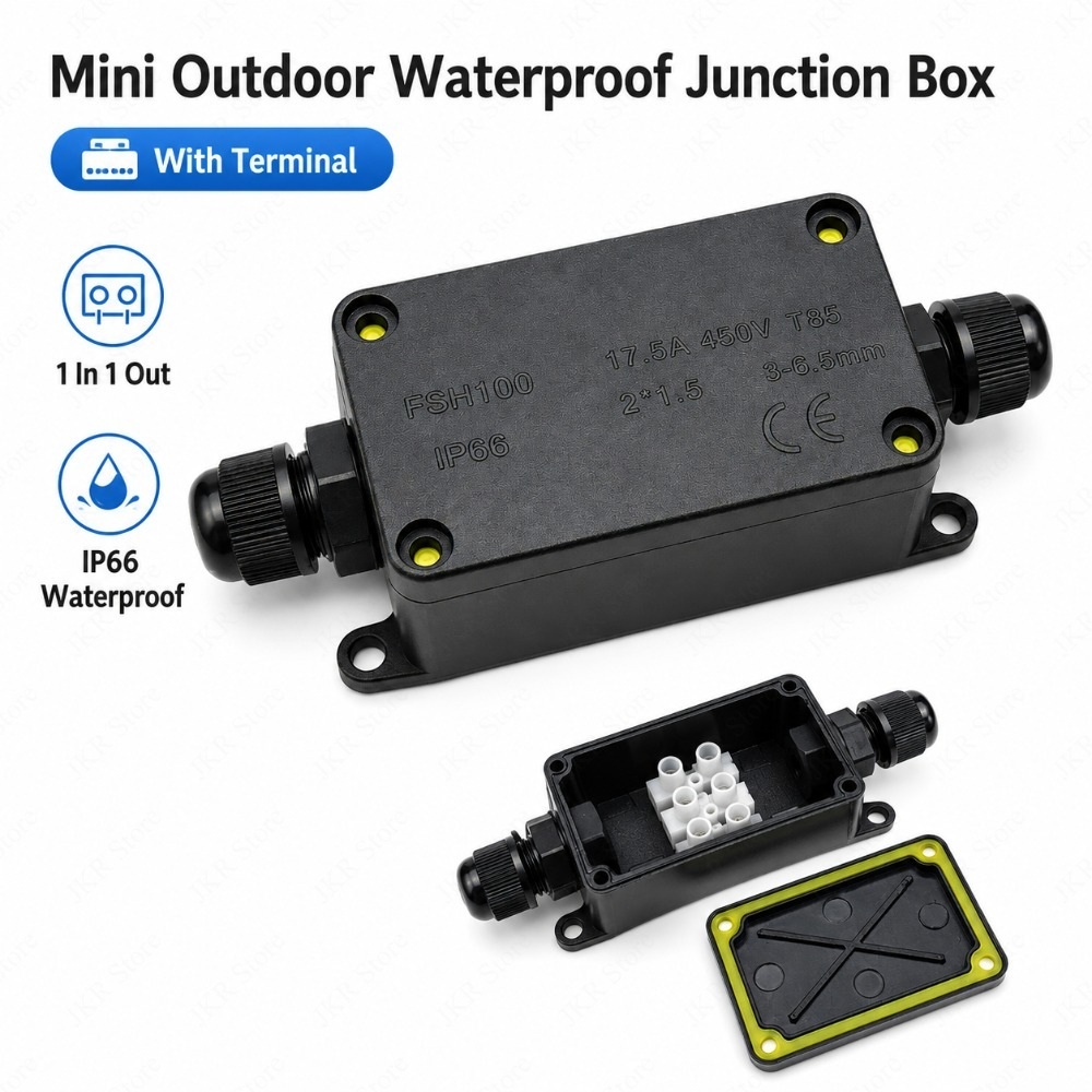 2ウェイ屋外用IP66防水ワイヤージャンクションボックス、密 - Outdoor Lighting Junction のレビューと価格