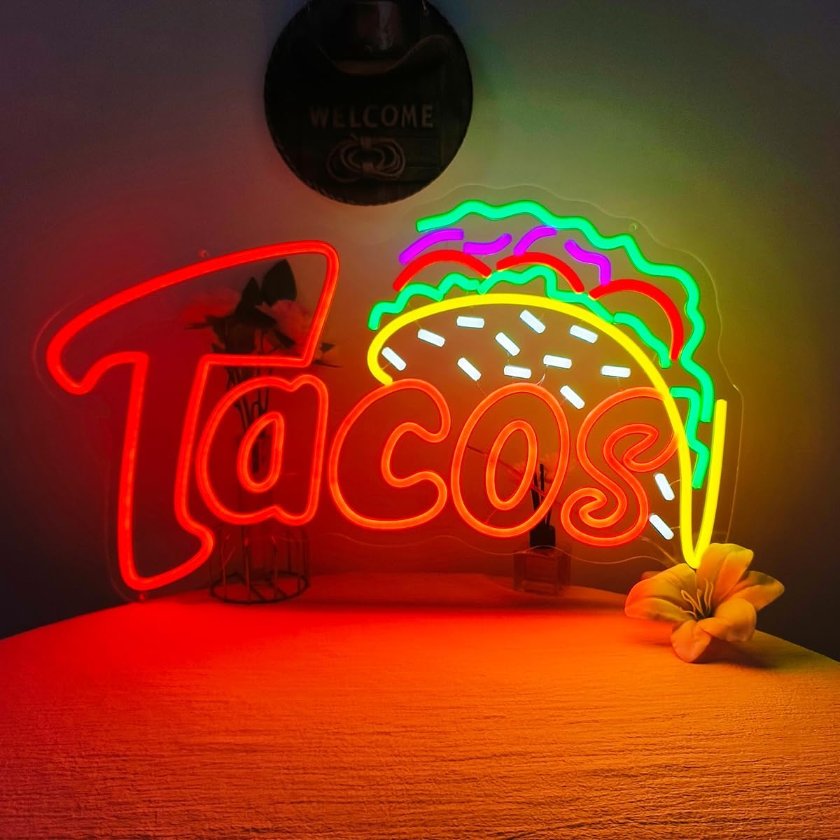 タコスLEDネオンサインUSBウォールライト メキシコ料理装 - Outdoor Lighting Restaurant のレビューと価格