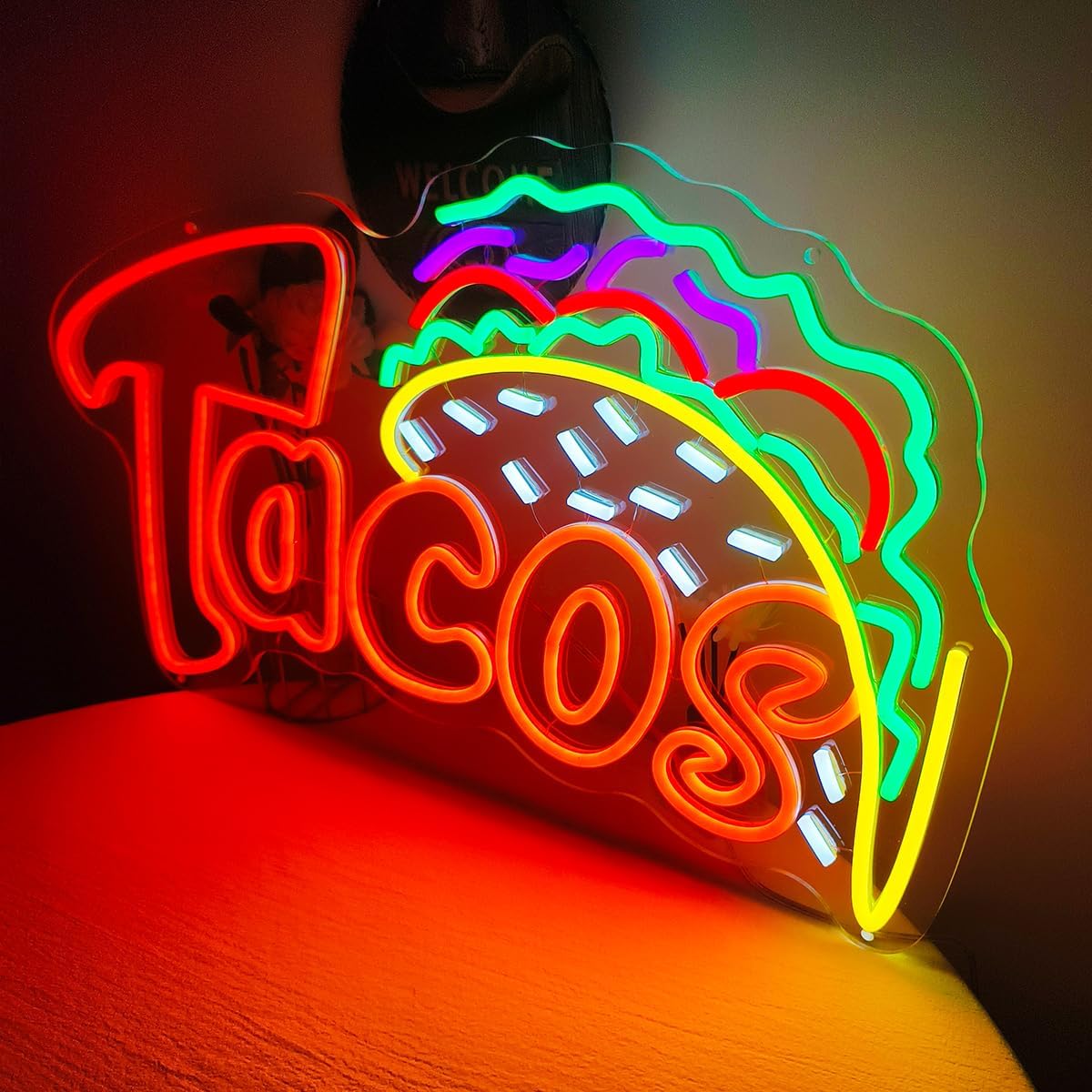 タコスLEDネオンサインUSBウォールライト メキシコ料理装 - Outdoor Lighting Restaurant のレビューと価格