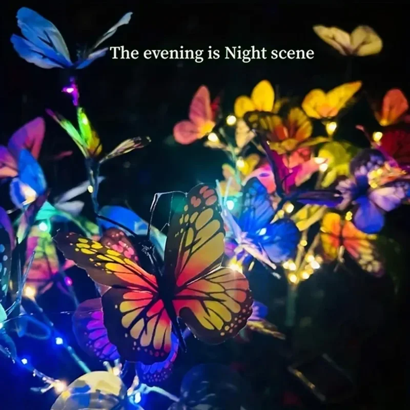 ソーラー LED バタフライガーデンライト防水カラフルな屋外 - Bollard Light Garden のレビューと価格