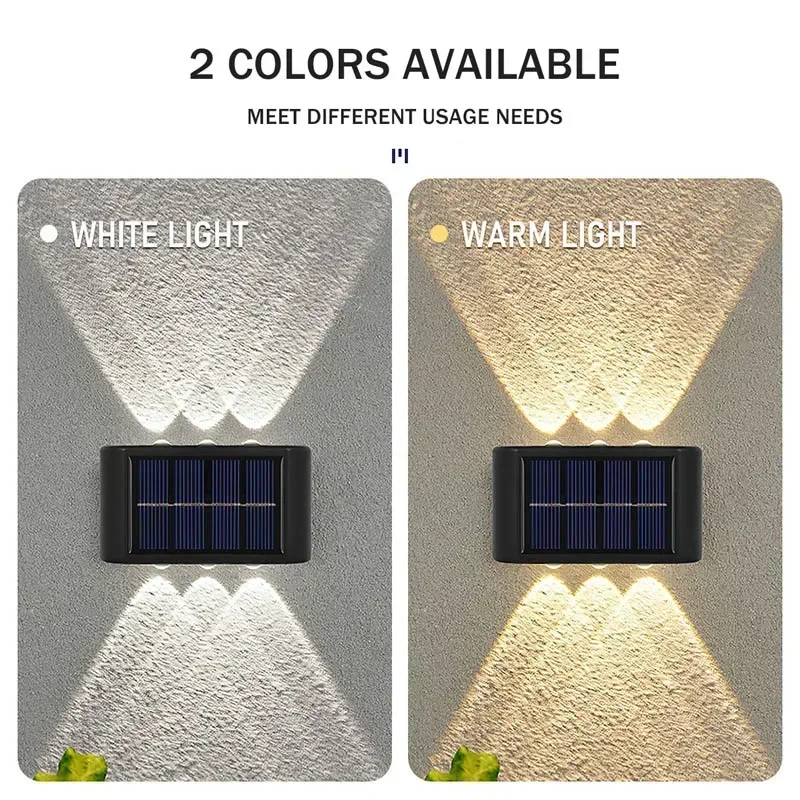 LEDソーラーライト 屋外防水 ソーラーウォールランプ 上下 - Bollard Light Garden のレビューと価格