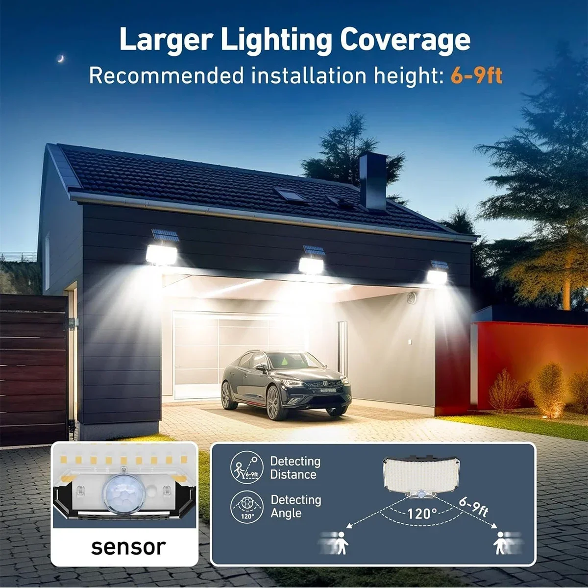 234LED ソーラー屋外ライト モーションセンサー 超高輝 - Outdoor Lighting Waterproof のレビューと価格