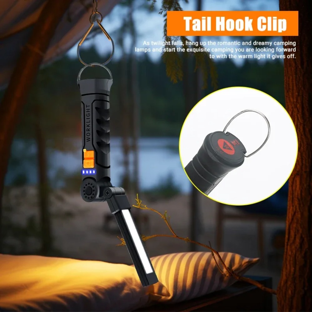 ポータブル COB LED 懐中電灯 USB 充電式トーチ、 - Outdoor Lighting Types のレビューと価格