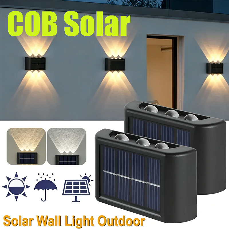 COB ソーラーウォールランプ屋外防水ソーラーライト上下凸レ - Outdoor Lighting Waterproof のレビューと価格