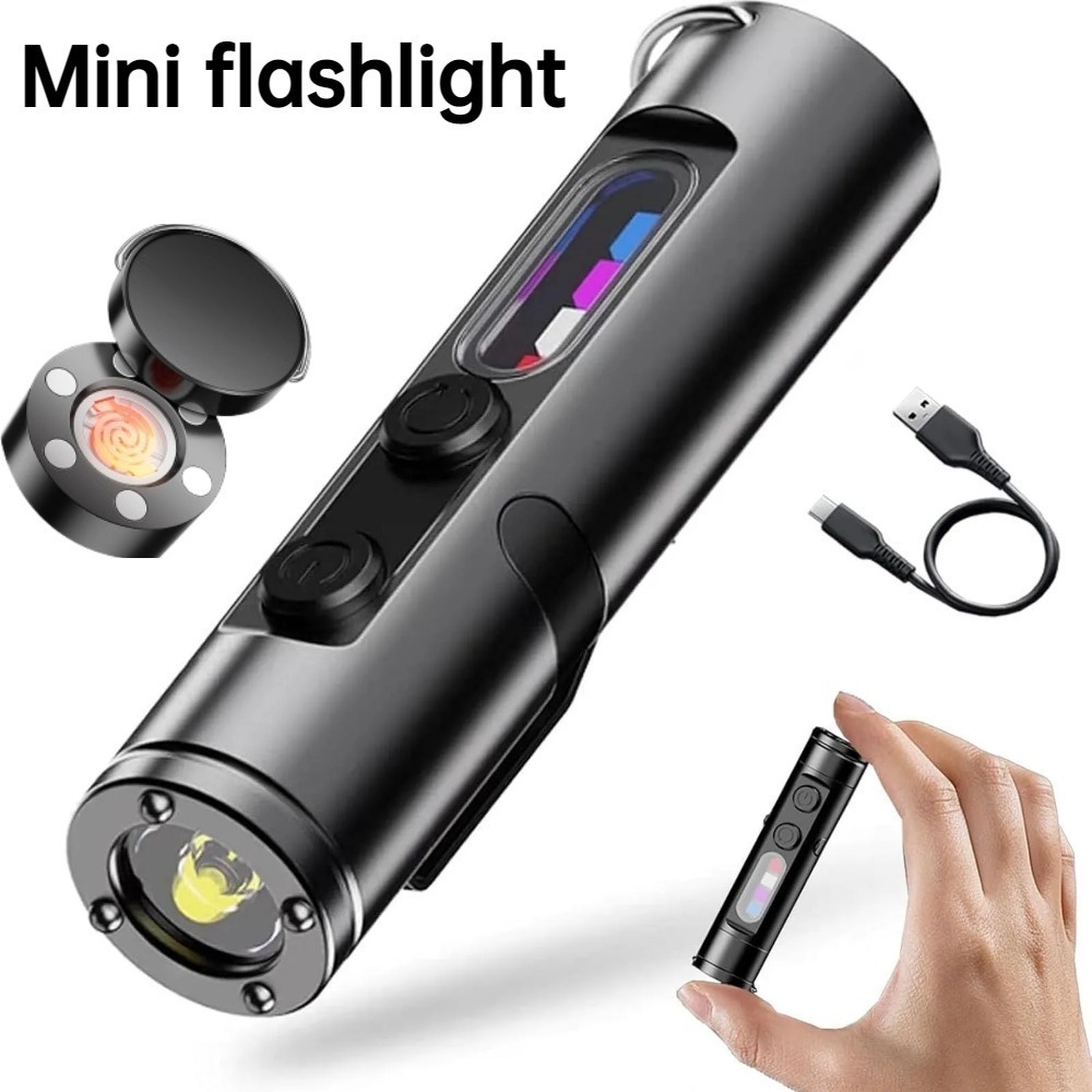 ミニ屋外懐中電灯タイプ C 充電式 LED 磁気トーチ ハッ - Outdoor Lighting Types のレビューと価格