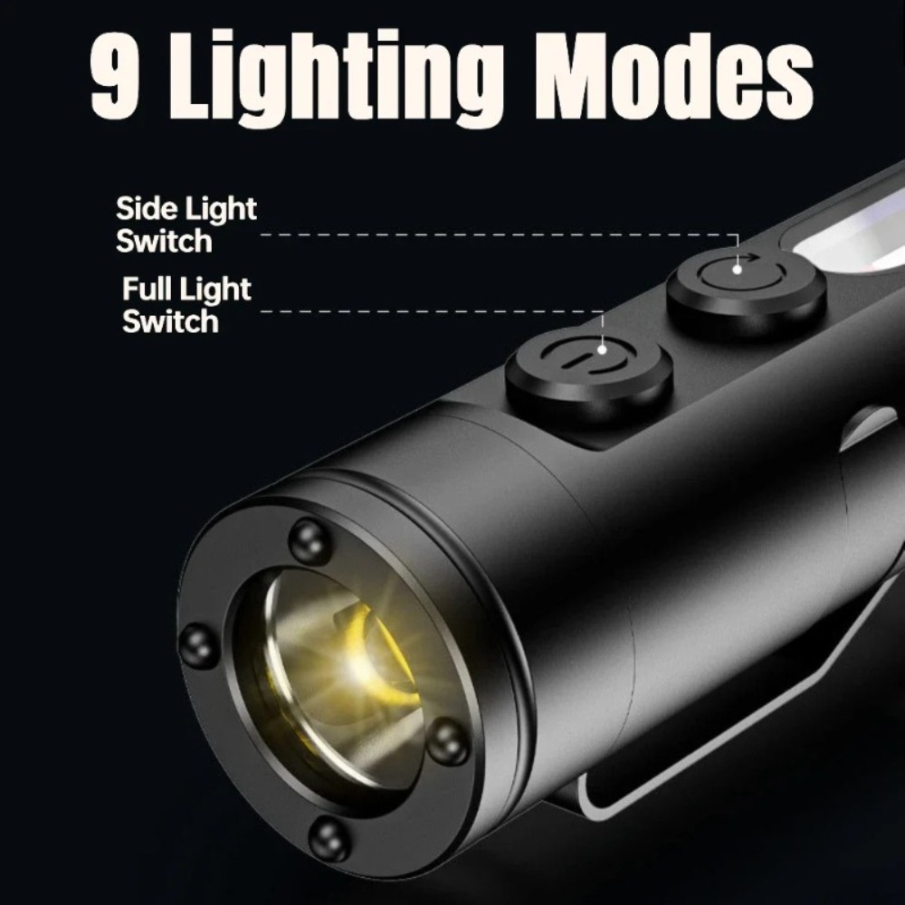 ミニ屋外懐中電灯タイプ C 充電式 LED 磁気トーチ ハッ - Outdoor Lighting Types のレビューと価格