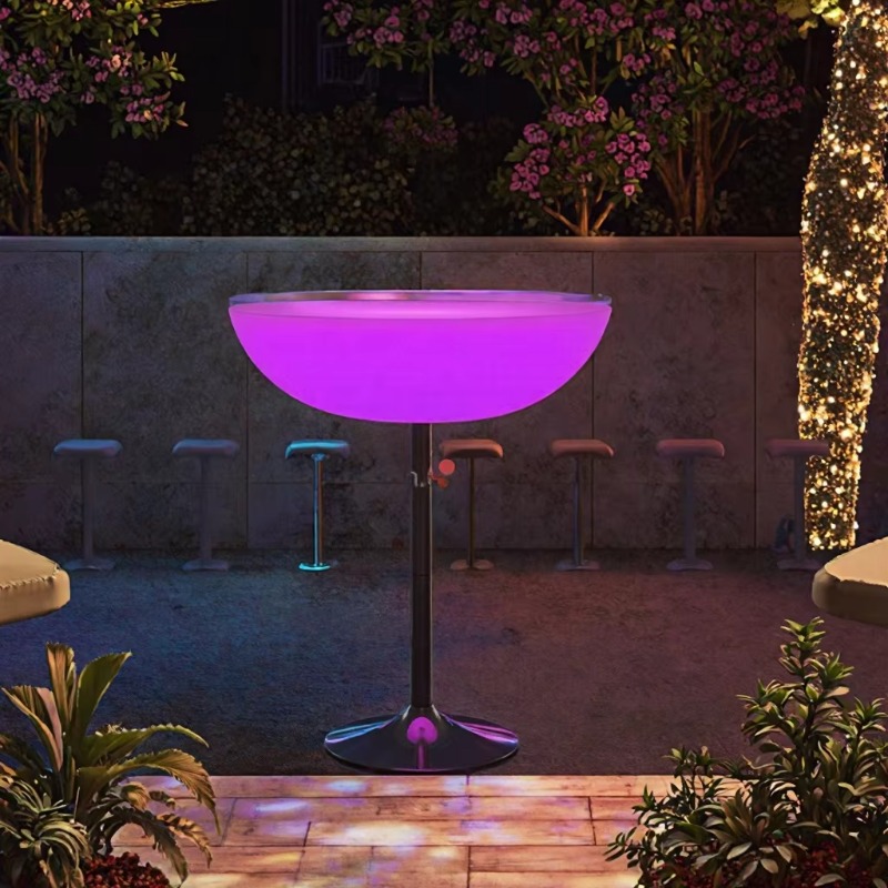ポータブルLEDライトバーテーブルチェア、屋外パティオ装飾用 - Outdoor Lighting Restaurant のレビューと価格