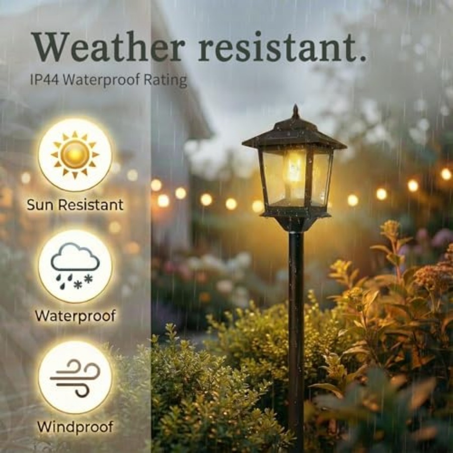 屋外ソーラーポストライト、2個パック63インチ夕暮れから夜明 - Outdoor Lighting Waterproof のレビューと価格