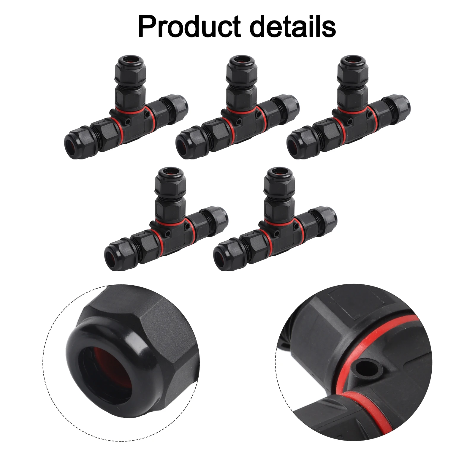 5個入り IP68防水 3ピン T型ケーブルコネクタ ジャン - Outdoor Lighting Junction のレビューと価格