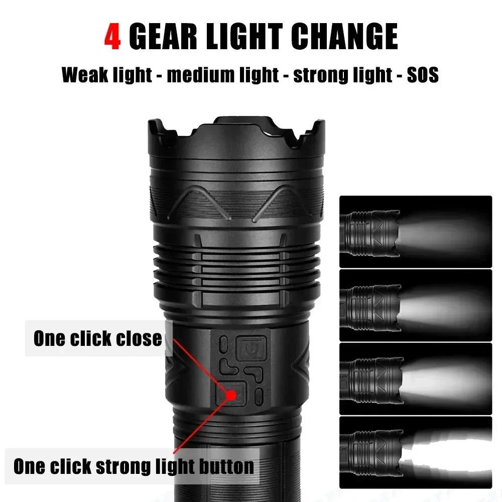 99000000LM 超高輝度 LED 懐中電灯 100W  - Outdoor Lighting Lumen のレビューと価格