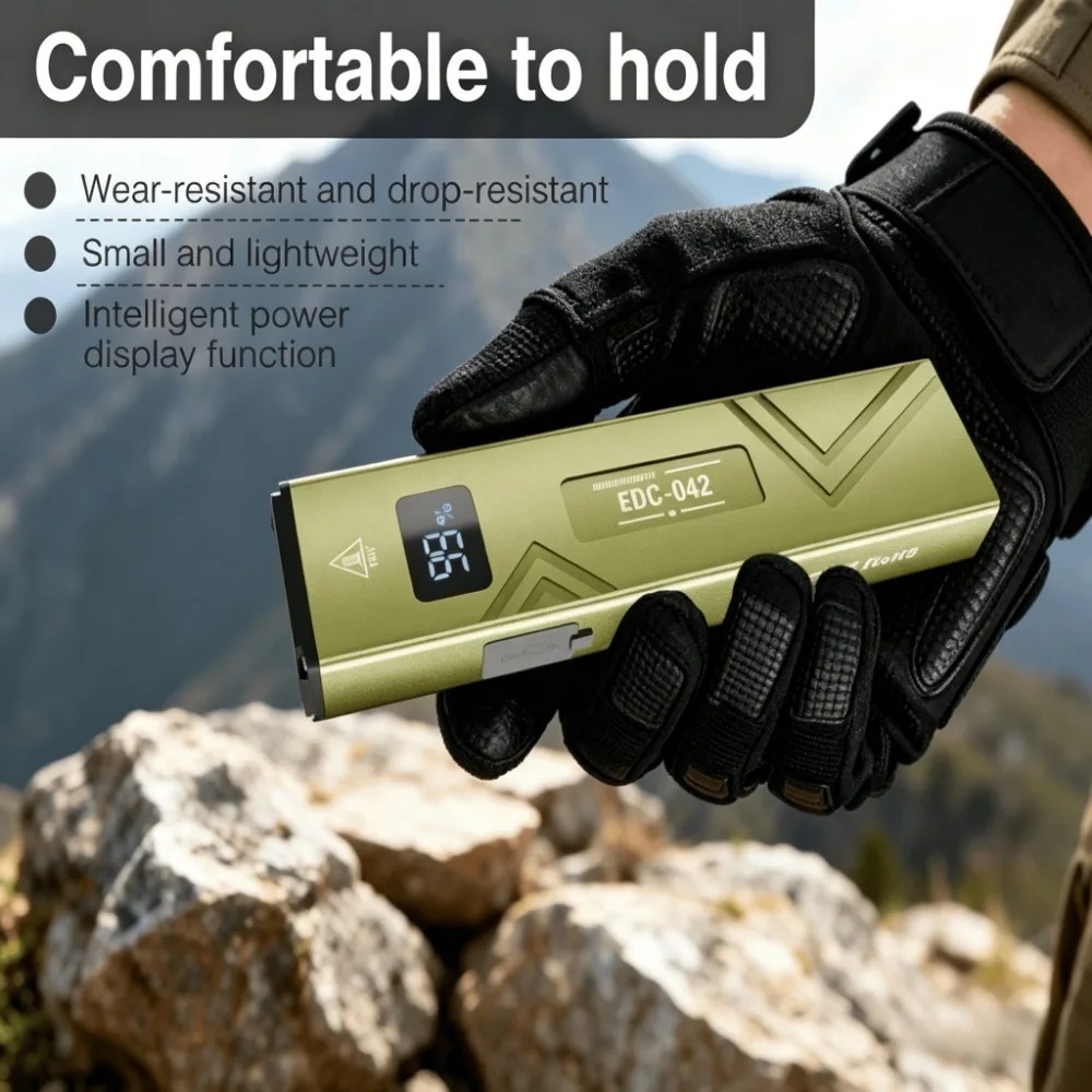 新しい EDC ミニ超高輝度懐中電灯両面ライトタイプ C 充 - Outdoor Lighting Types のレビューと価格