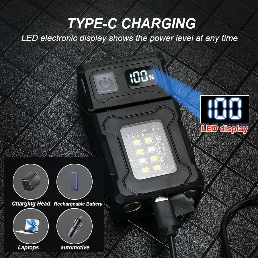 ミニ USB 充電 LED 懐中電灯テールマグネット COB - Outdoor Lighting Lumen のレビューと価格