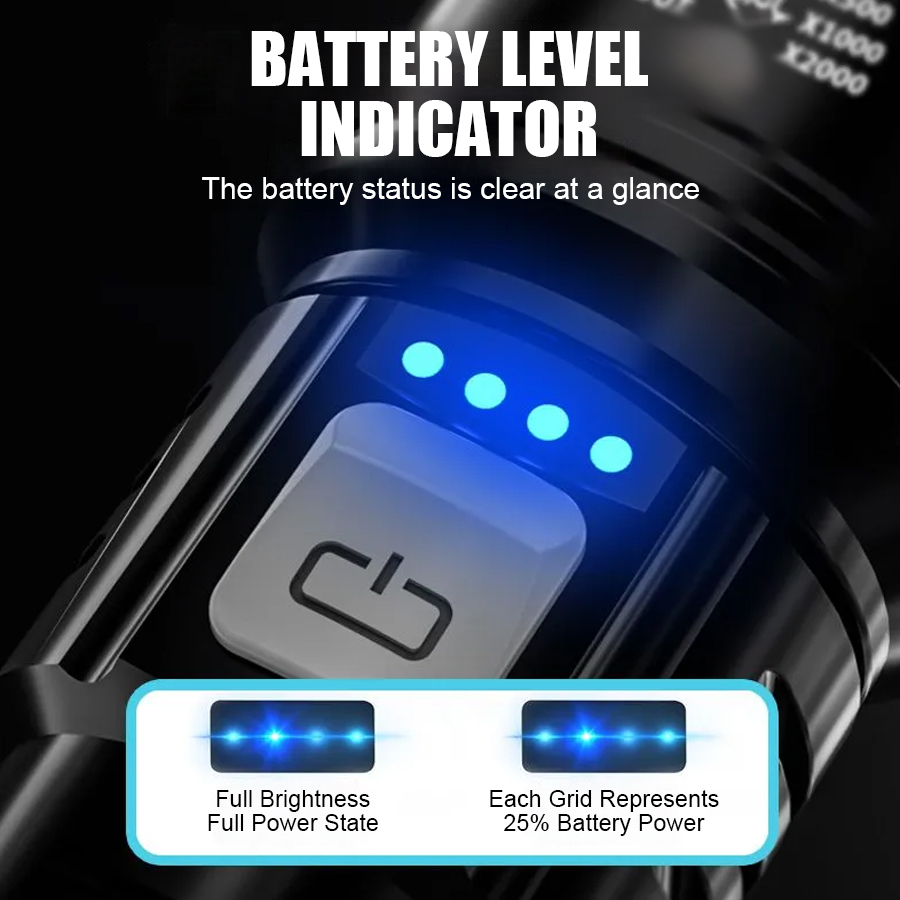 ハイパワー P50 LED 懐中電灯 USB 充電式ズームハ - Outdoor Lighting Lumen のレビューと価格