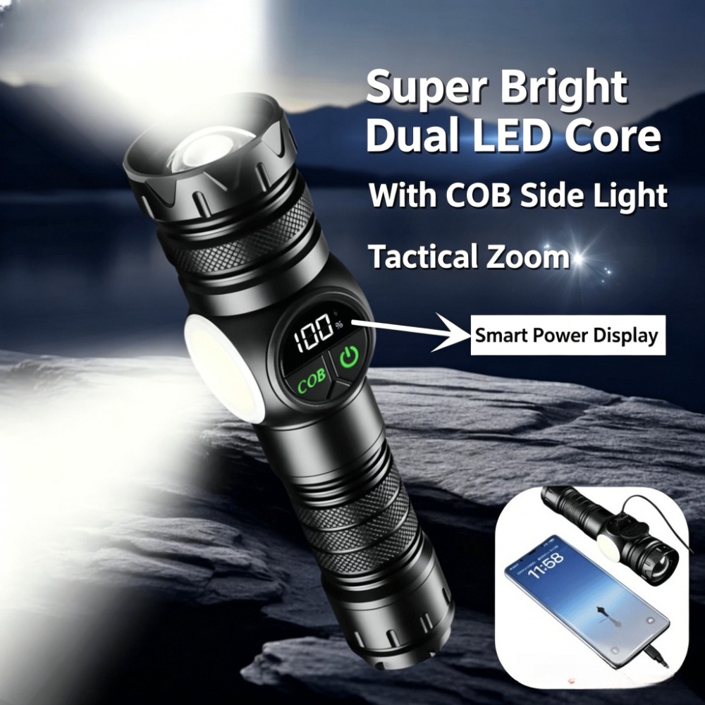 白色光 LED 懐中電灯 Type-C 充電ズームテールマグ - Outdoor Lighting Types のレビューと価格