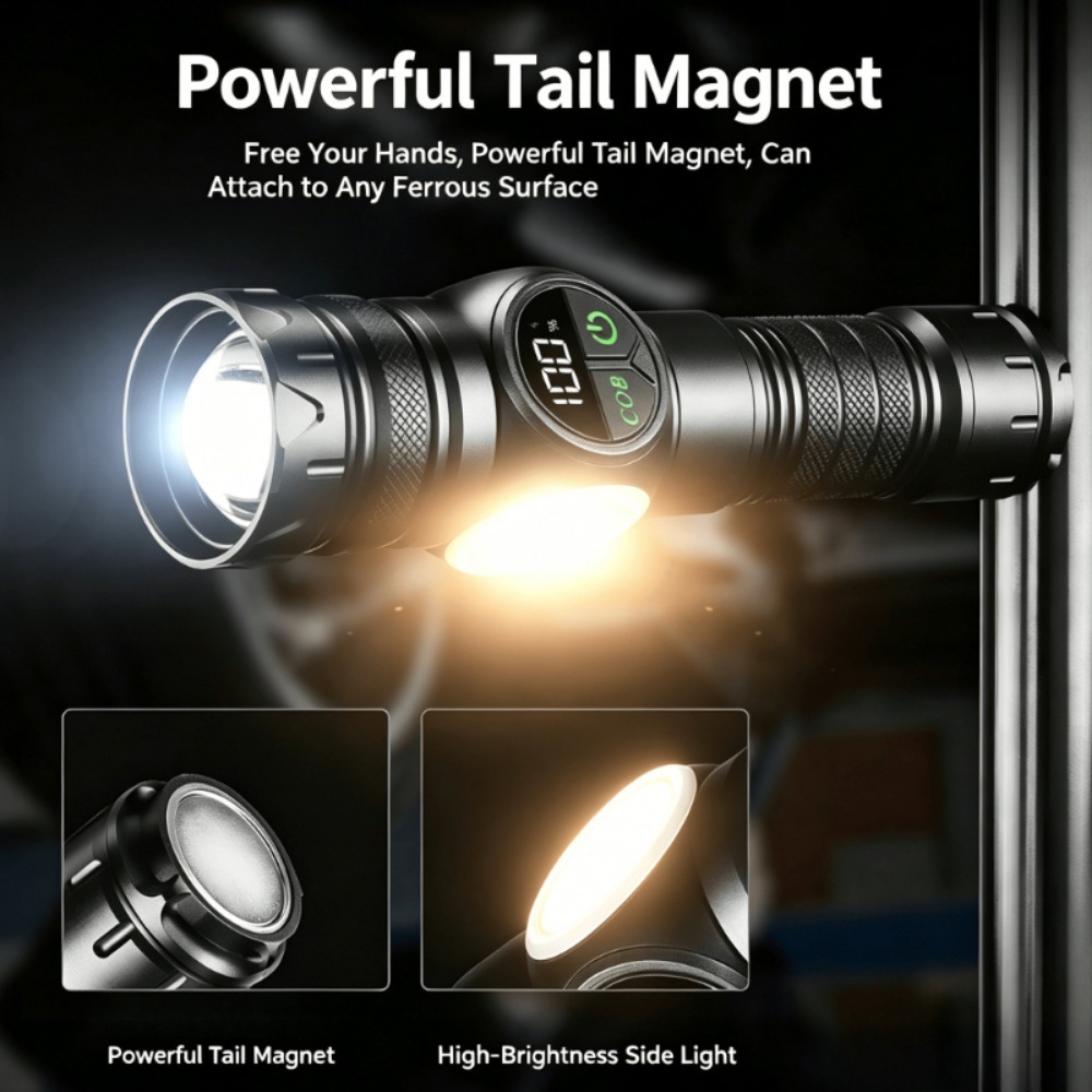 白色光 LED 懐中電灯 Type-C 充電ズームテールマグ - Outdoor Lighting Types のレビューと価格
