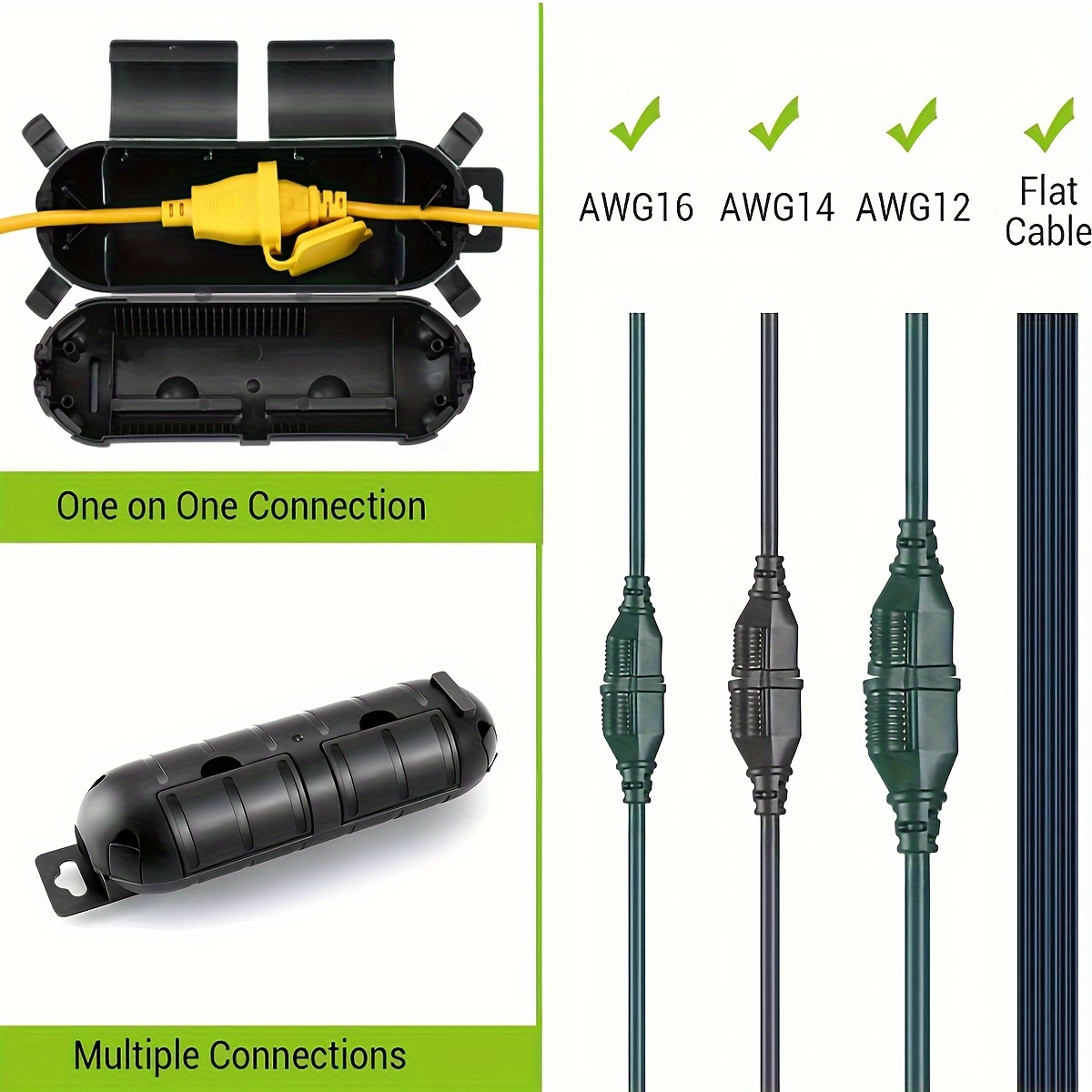 屋外用延長コード安全カバー、屋外コンセント用電気接続ボックス - Outdoor Lighting Junction のレビューと価格