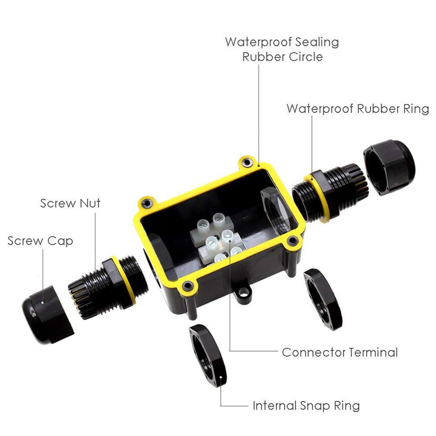 2ウェイ屋外防水IP66電気ケーブルワイヤコネクタジャンクシ - Outdoor Lighting Junction のレビューと価格