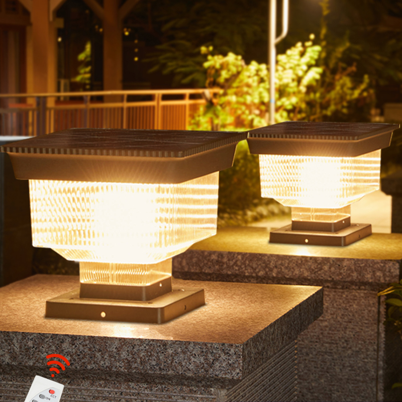 現代的な防水LEDソーラーパワーメインゲートコラムライト、屋 - Outdoor Lighting Mains Powered のレビューと価格