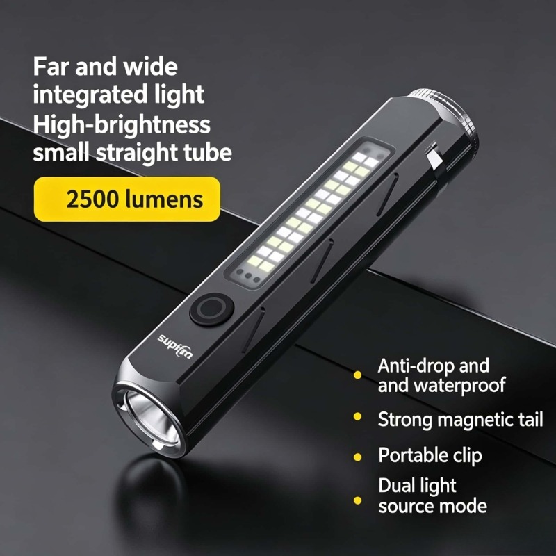LED 強力な光懐中電灯タイプ C 充電小型ポータブル作業灯 - Outdoor Lighting Types のレビューと価格