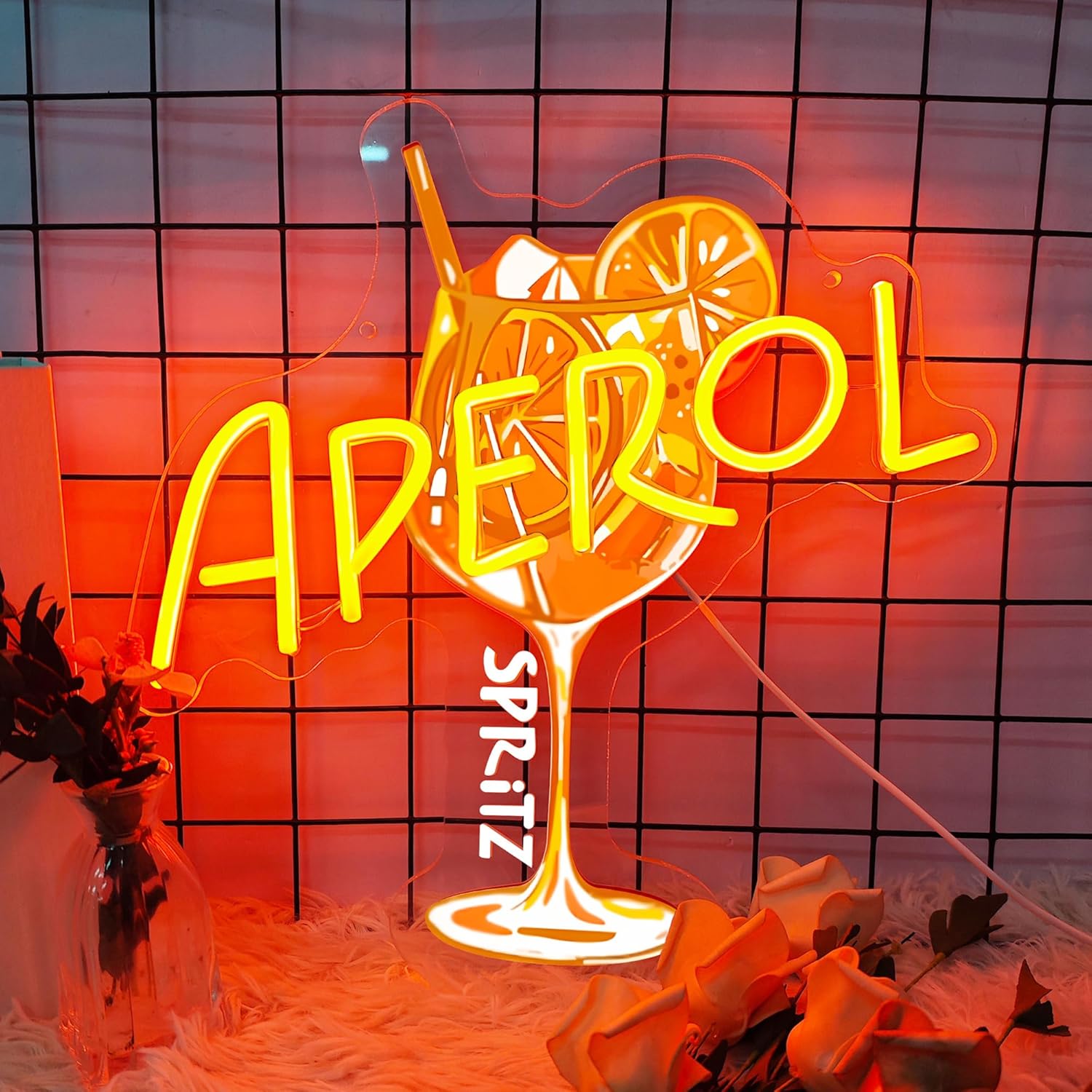 オレンジ/アペロールスプリッツ ネオンサイン LEDカクテル - Outdoor Lighting Restaurant のレビューと価格
