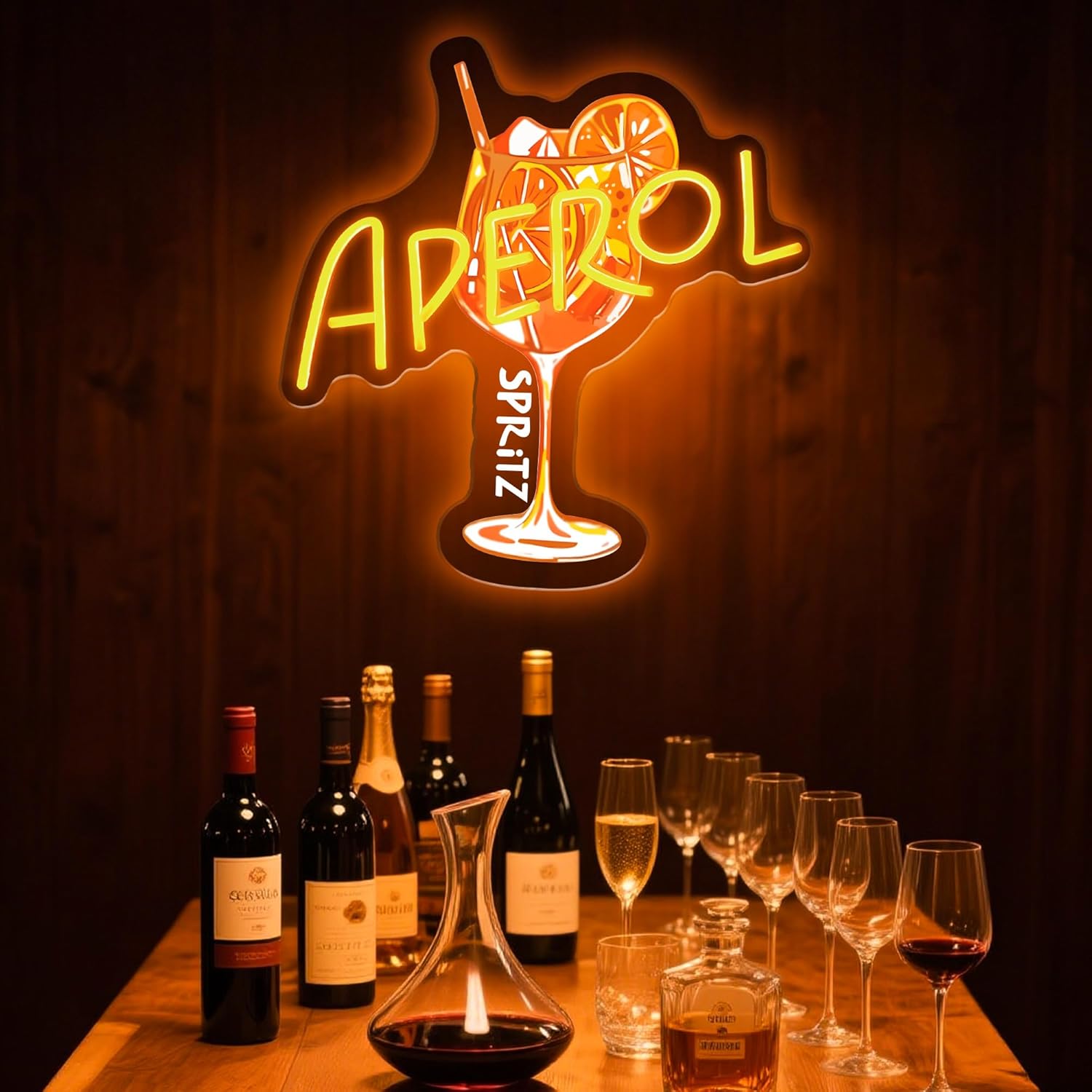 オレンジ/アペロールスプリッツ ネオンサイン LEDカクテル - Outdoor Lighting Restaurant のレビューと価格