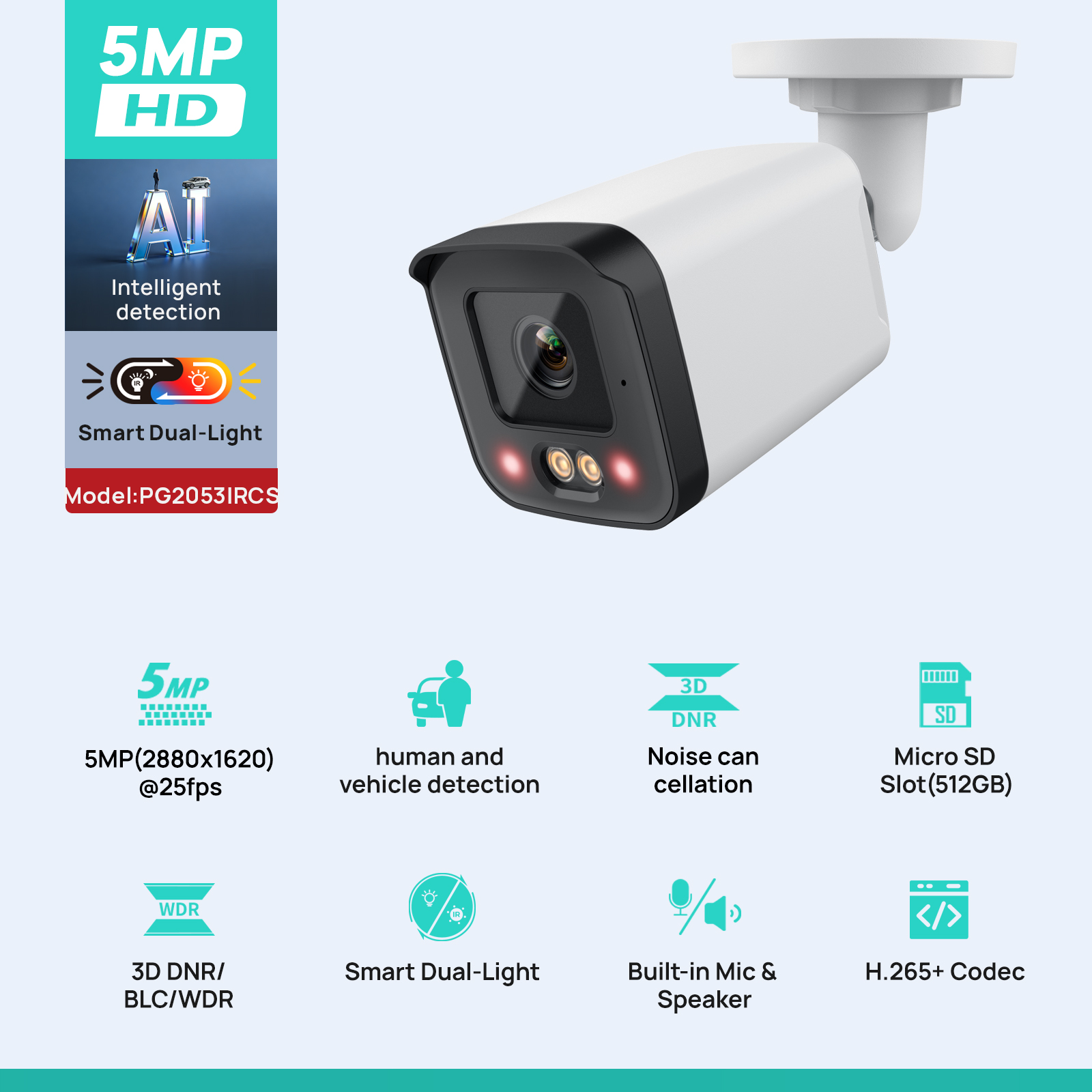 VIKYLIN IP セキュリティカメラ 5MP スマートデ - Outdoor Lighting Mains Powered のレビューと価格