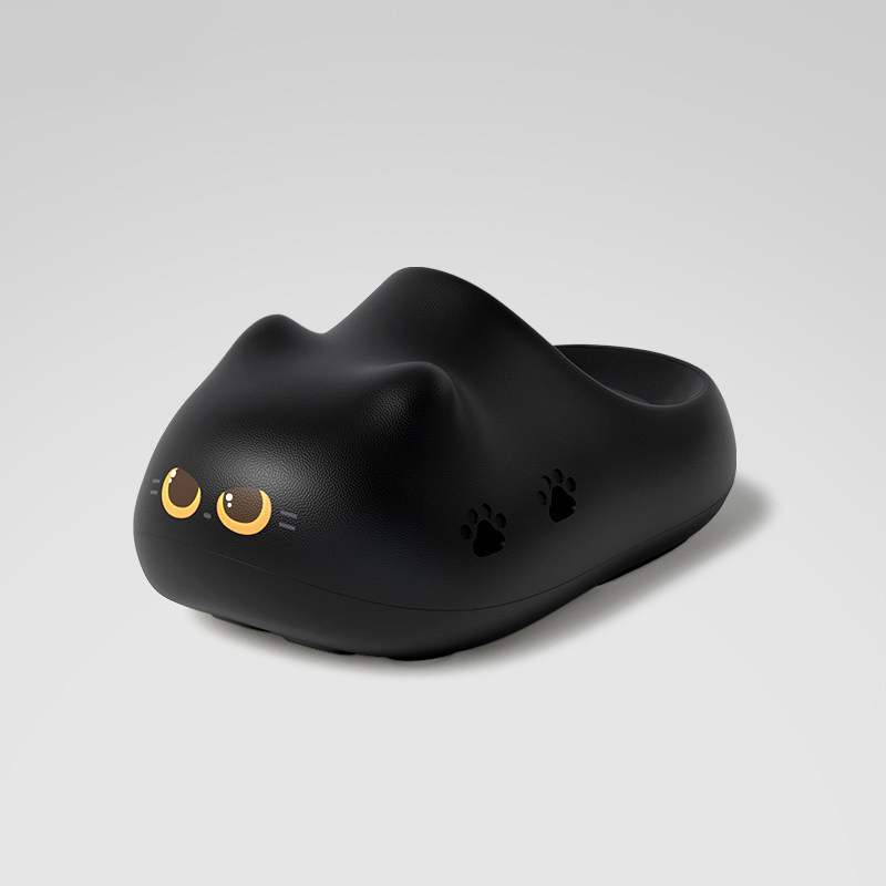2026年新作 ブラックキャットスリッパ サイドに猫の足跡の - Outdoor Lighting For Home のレビューと価格