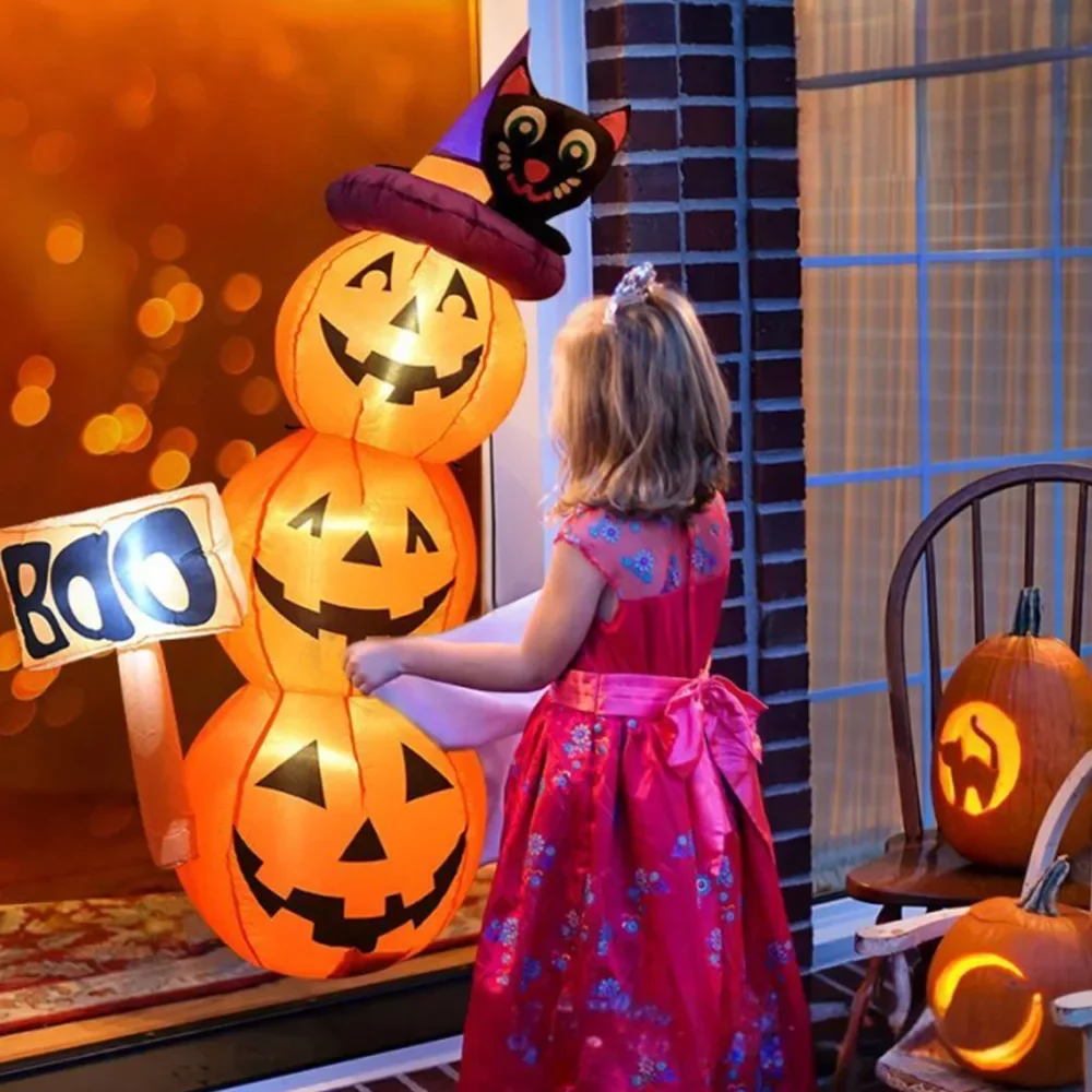 LEDライト内蔵のハロウィーンインフレータブルモデルカボチャ - Bollard Light Garden のレビューと価格