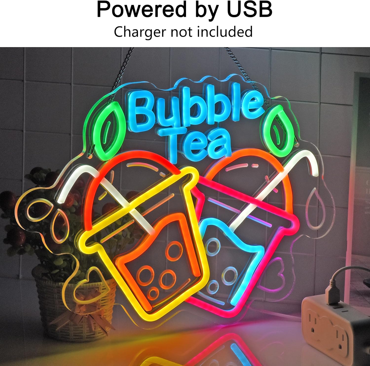 バブルティーネオンサインUSB LEDライト、レストラン、バ - Outdoor Lighting Restaurant のレビューと価格