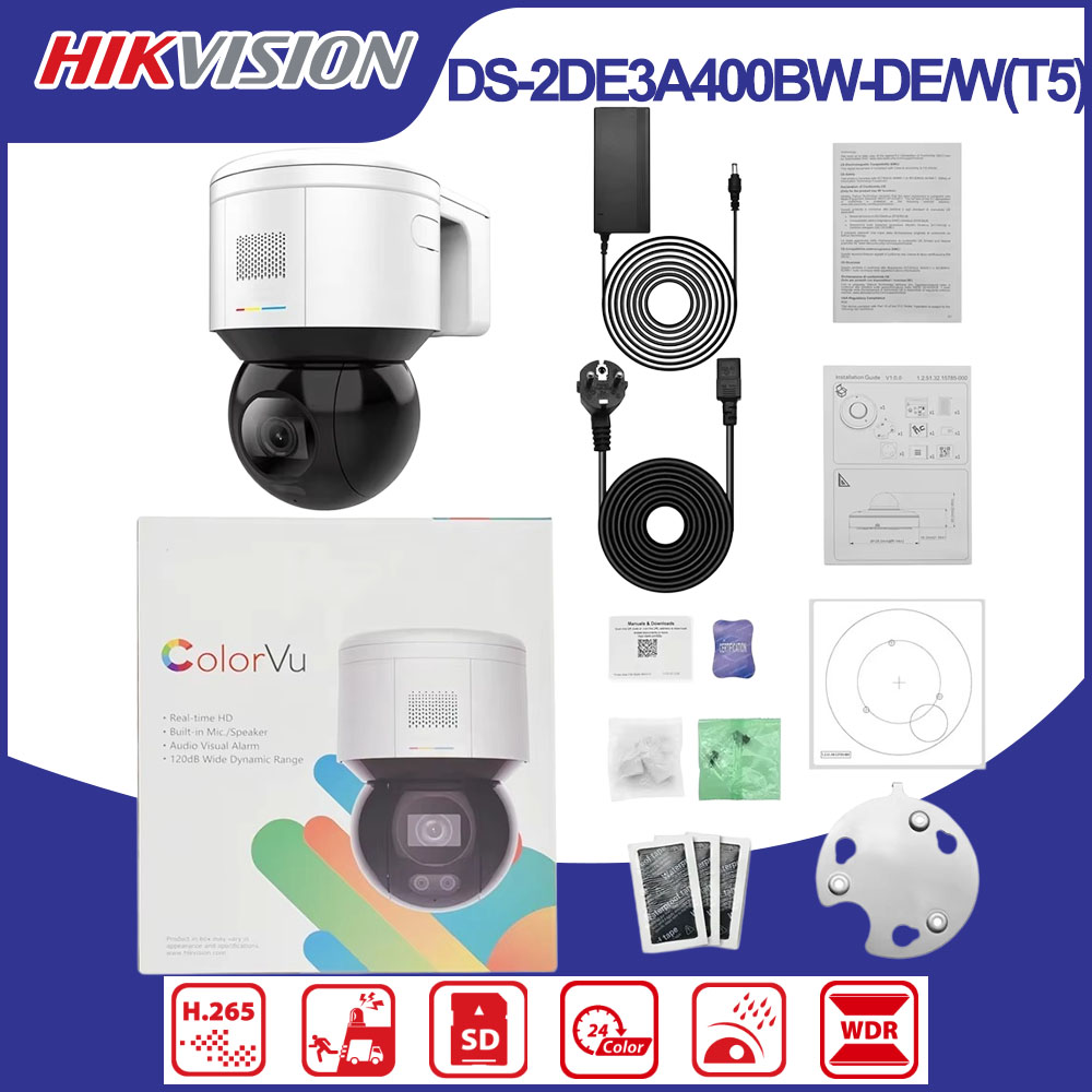 Hikvision DS-2DE3A400BW-DE/W(T - Outdoor Lighting Mains Powered のレビューと価格