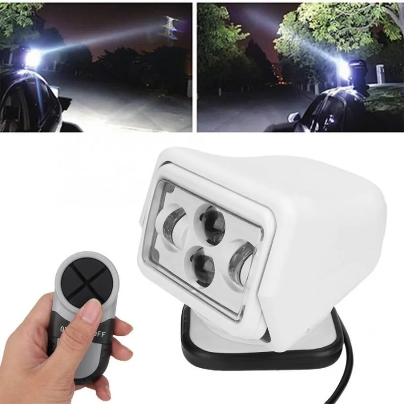 LEDサーチライト、60W 12V24Vリモコン付き360度 - Outdoor Lighting Controller のレビューと価格