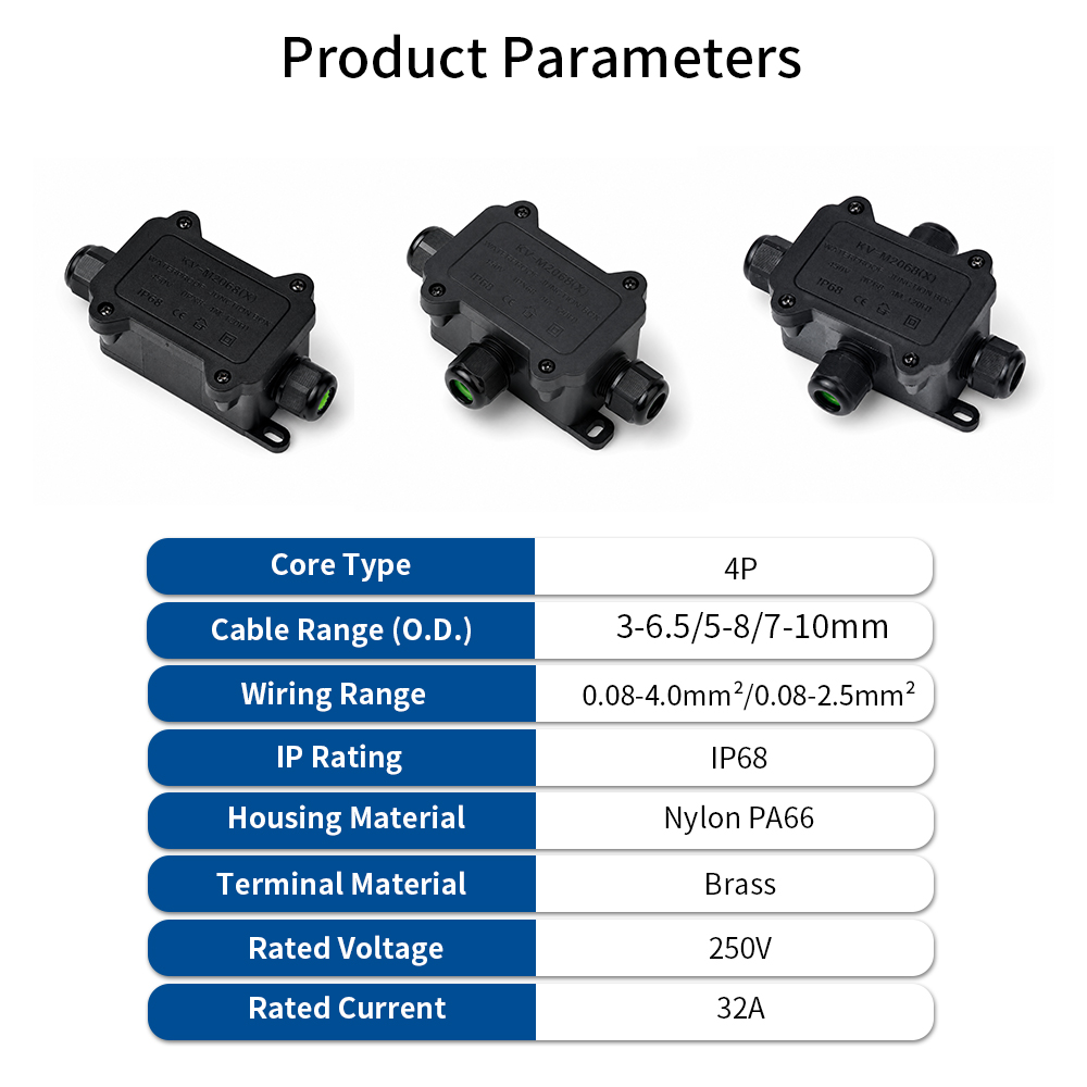 IP68防水ジャンクションボックス 2/3/4ウェイ 4極電 - Outdoor Lighting Junction のレビューと価格
