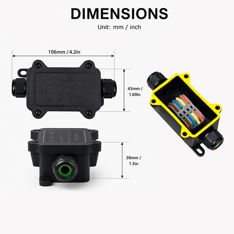 IP68防水ジャンクションボックス 2/3/4ウェイ 4極電 - Outdoor Lighting Junction のレビューと価格