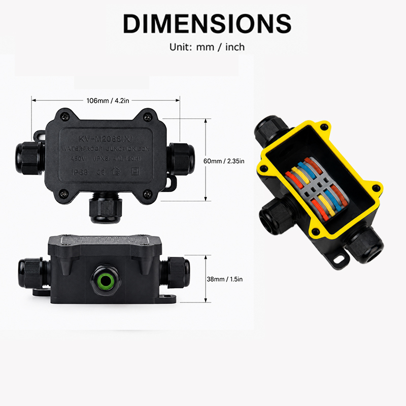 IP68防水ジャンクションボックス 2/3/4ウェイ 4極電 - Outdoor Lighting Junction のレビューと価格