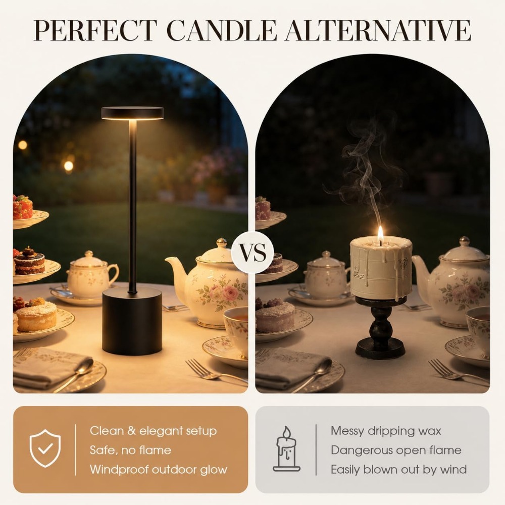 コードレステーブルランプセット 5000mAhバッテリー タ - Outdoor Lighting Waterproof のレビューと価格