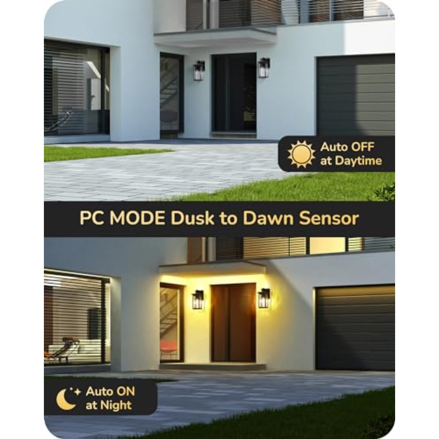 GFCIコンセント付き屋外ウォールライト、モーションセンサー - Outdoor Lighting No Outlet のレビューと価格
