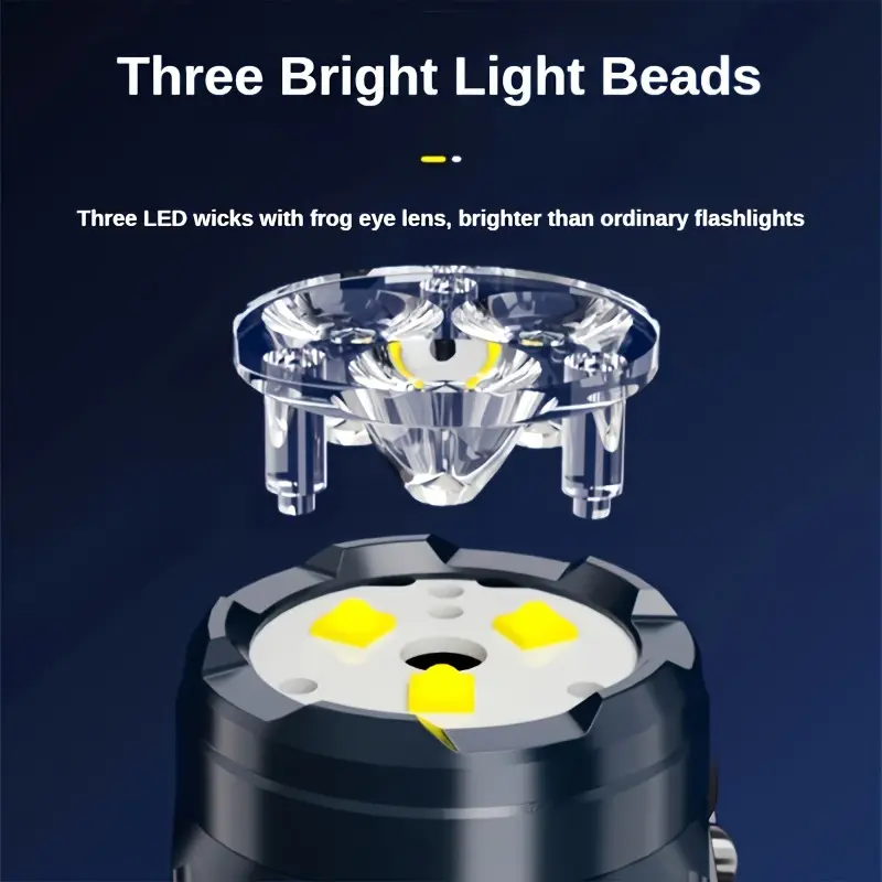 ペンクリップ付きミニ3LED懐中電灯、夜間歩行、ポータブル明 - Outdoor Lighting Lumen のレビューと価格